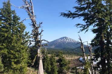 A view of Mt. Bachelor from a hiking trail in central Oregon.