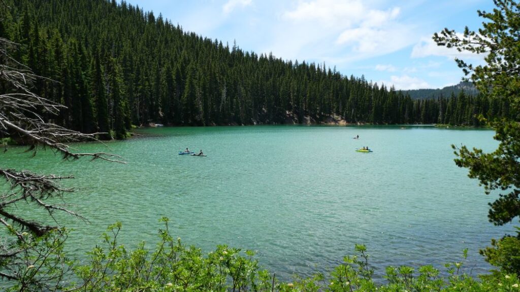 The stunning blue green water at Devils Lake near Bend.