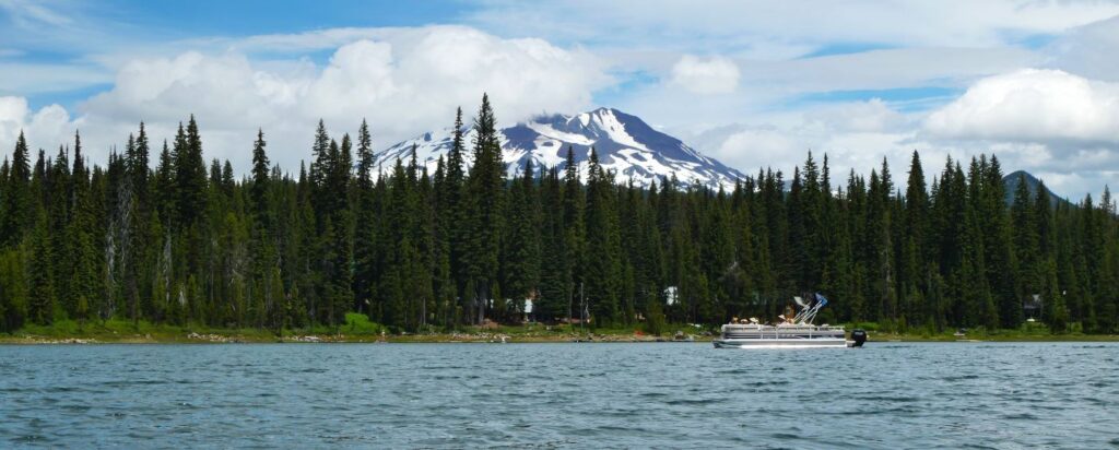 Views of South Sister from Elk Lake.