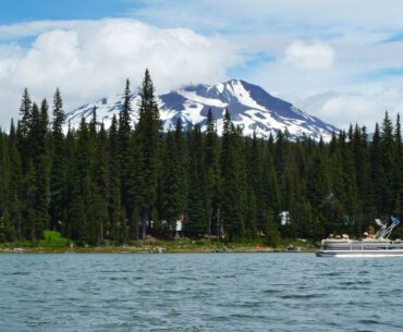 Views of South Sister from Elk Lake Oregon.