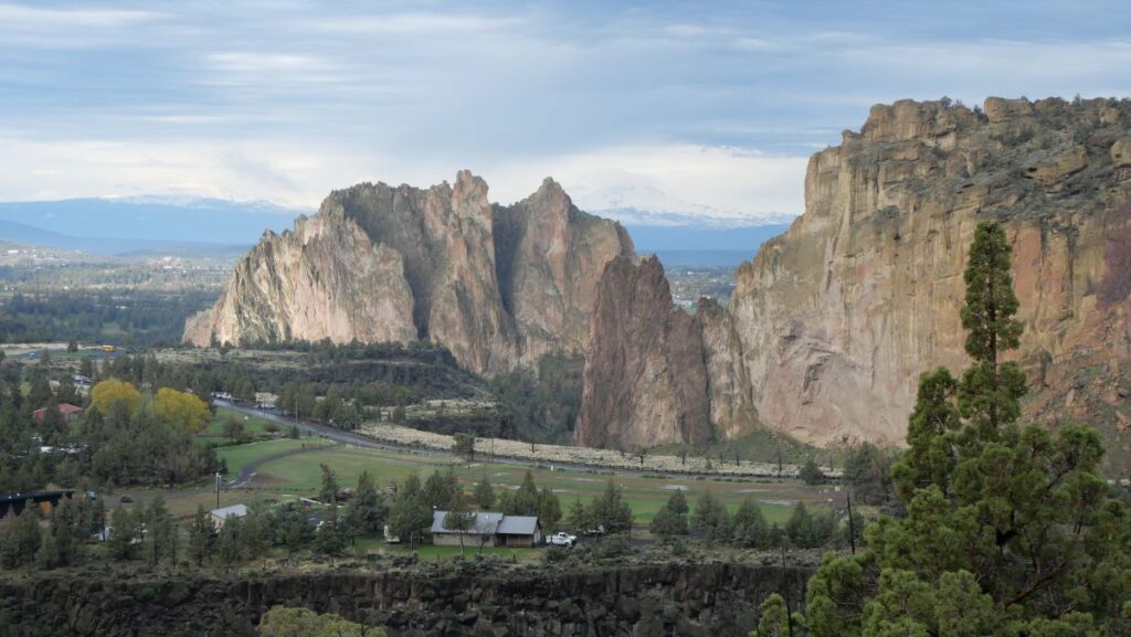 A view of Smith Rock on a spring day.