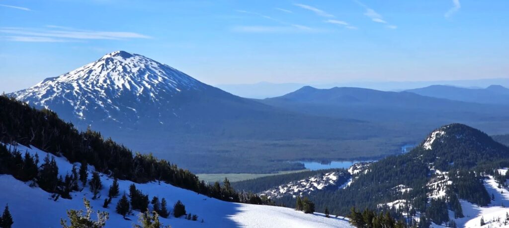 Views on the South Sister Trail looking south towards Mt. Bachelor.