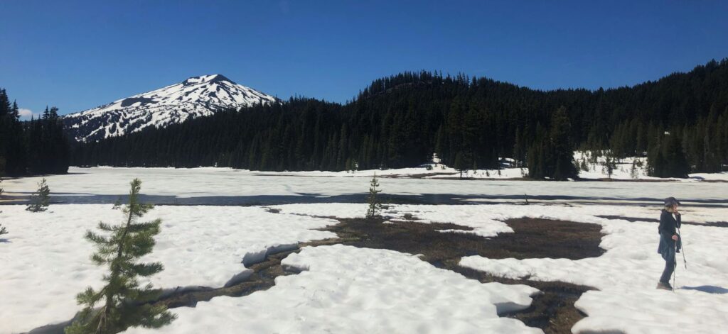 Todd Lake often still has snow throughout much of June.