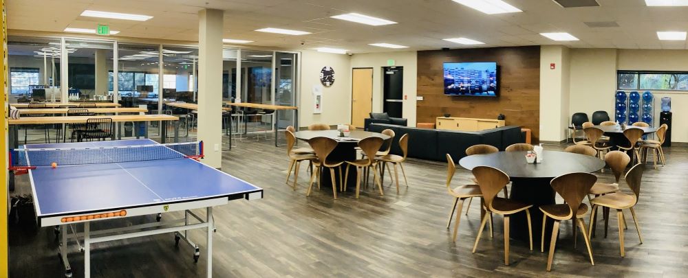 The community area at BendTECH Coworking.