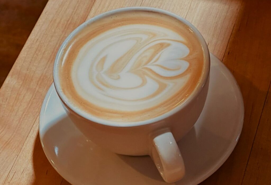 An example of the latte art at Palate Coffee Bar.