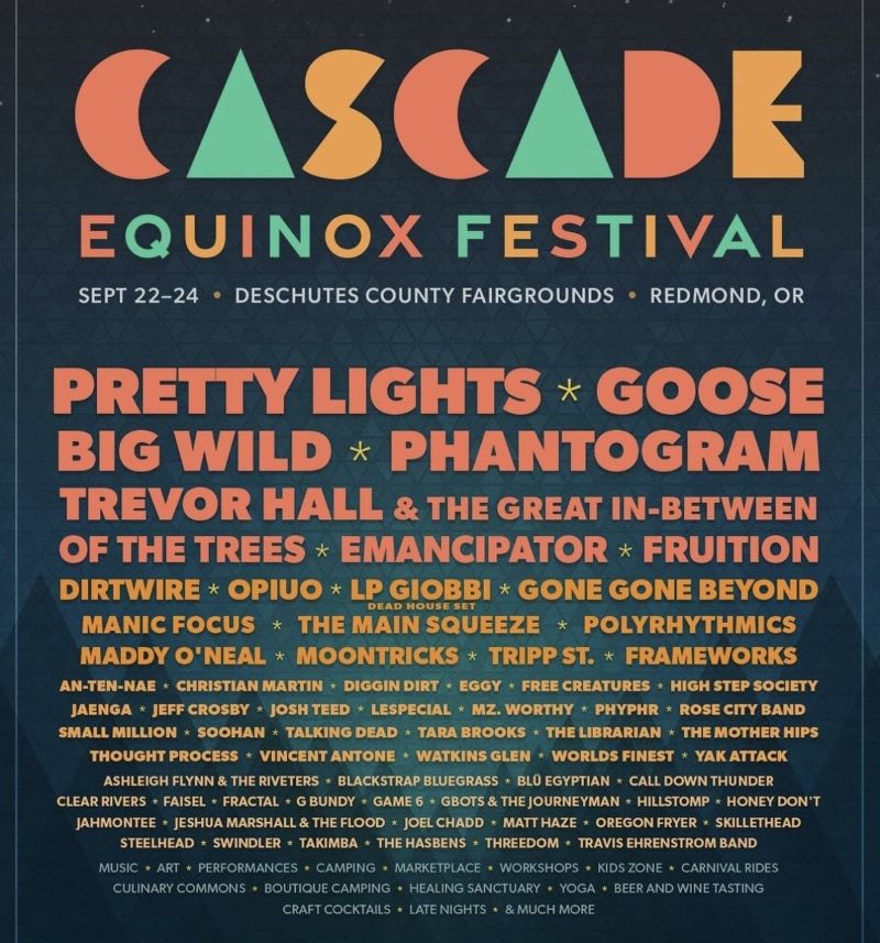 Cascade Equinox Music Festival Lineup 2023