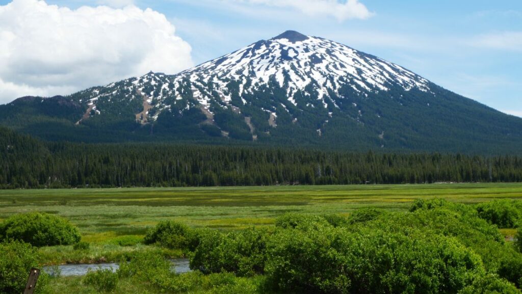 Views of Mt. Bachelor from the Cascade Lakes Scenic Byway.