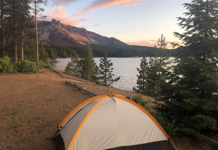 Camping at Paulina Lake