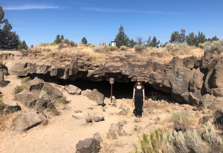 An entrance to one of the Redmond Caves Oregon.
