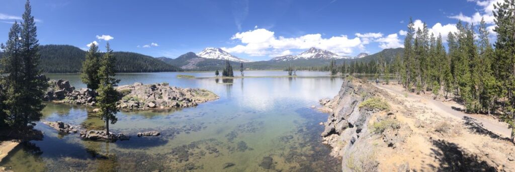 A panorama of Sparks Lake.