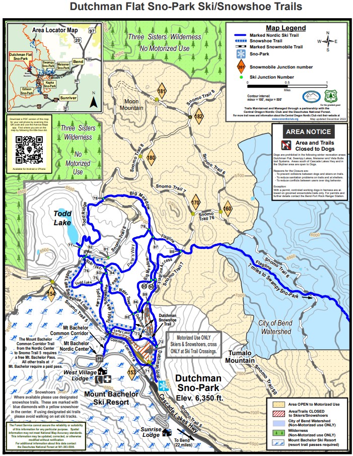 Dutchman Sno Park trail map.