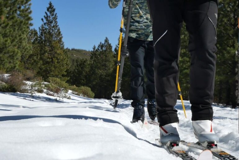 Us cross country skiing at Skyliner Sno Park