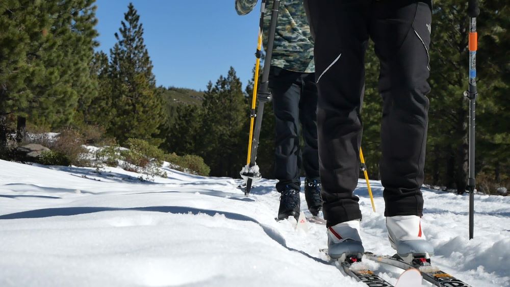 Us cross country skiing at Skyliner Sno Park