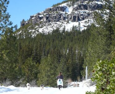 The beautiful scenery at Skyliner Sno Park on a sunny day