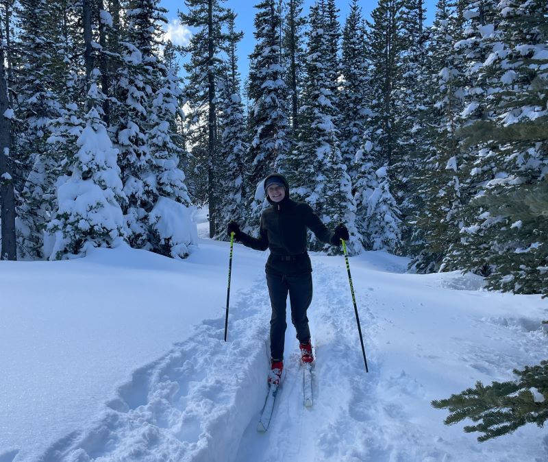 Nording skiing at Swampy Lakes Sno Park