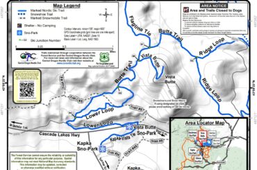 Vista Butte Sno Park trail map.