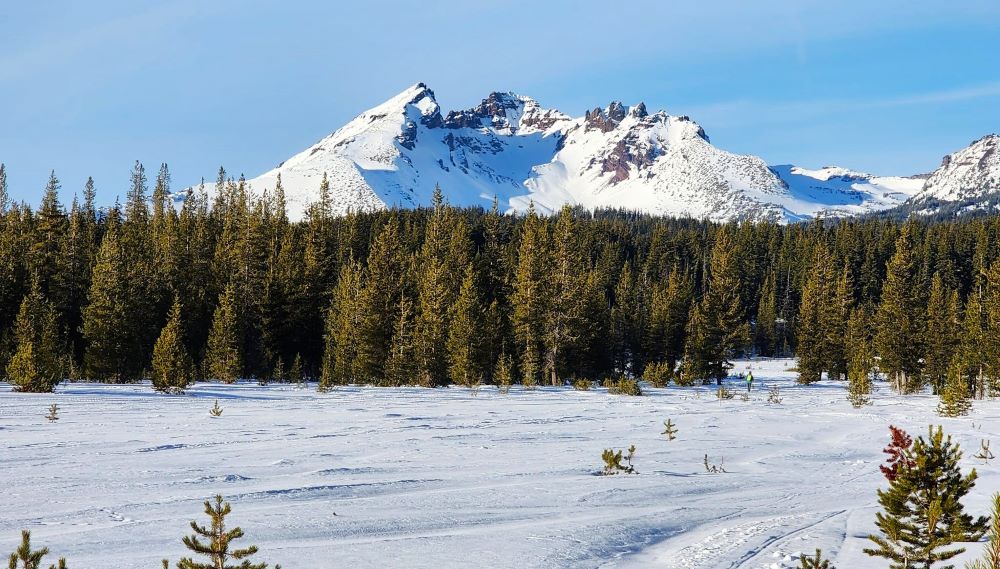 Views of Broken Top from trails at Dutchman Sno Park.