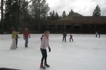 Ice skating at Seventh Mountain Resort.