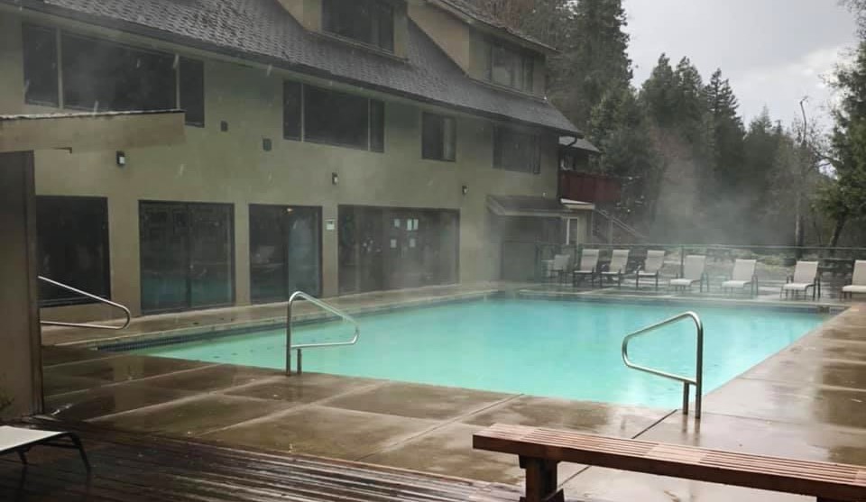 The soaking pool at Belknap Hot Springs.