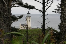 North Head lighthouse at Cape Disappointment near Long Beach Washington