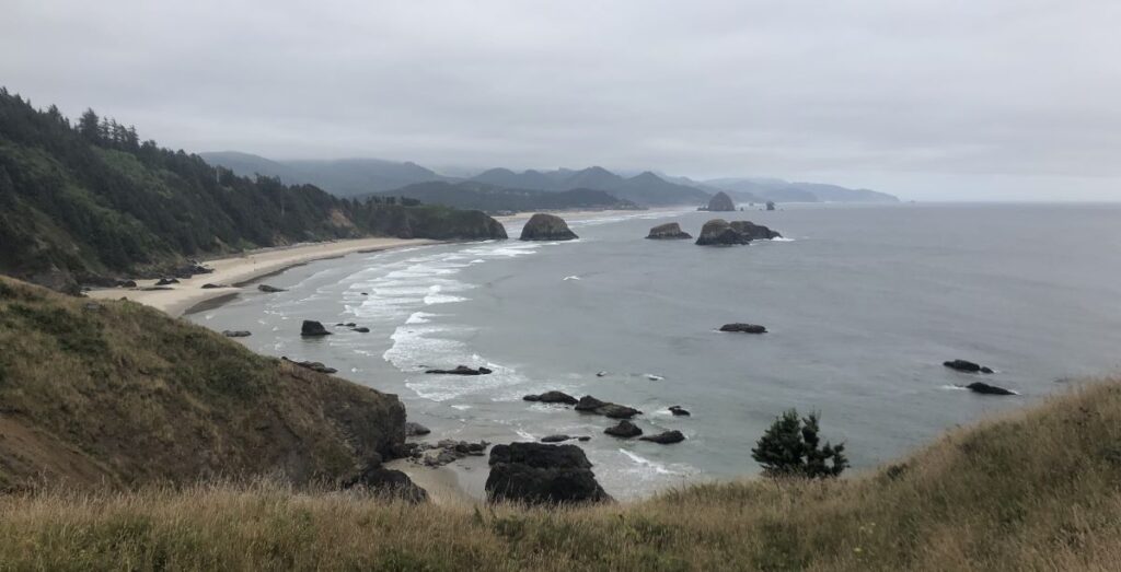 Views looking south from the Ecola State Park viewpoint