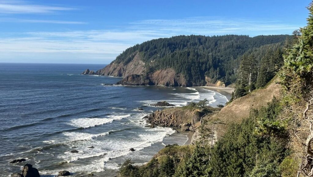 Views of the rugged coastline at Ecola State Park Oregon.