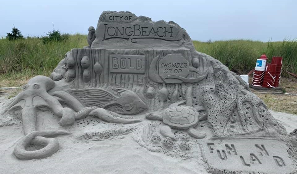 A sand sculpture at Sandsations in Long Beach.