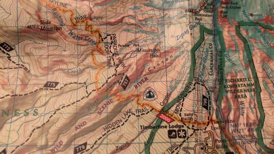 Timberline Loop Trail paper map