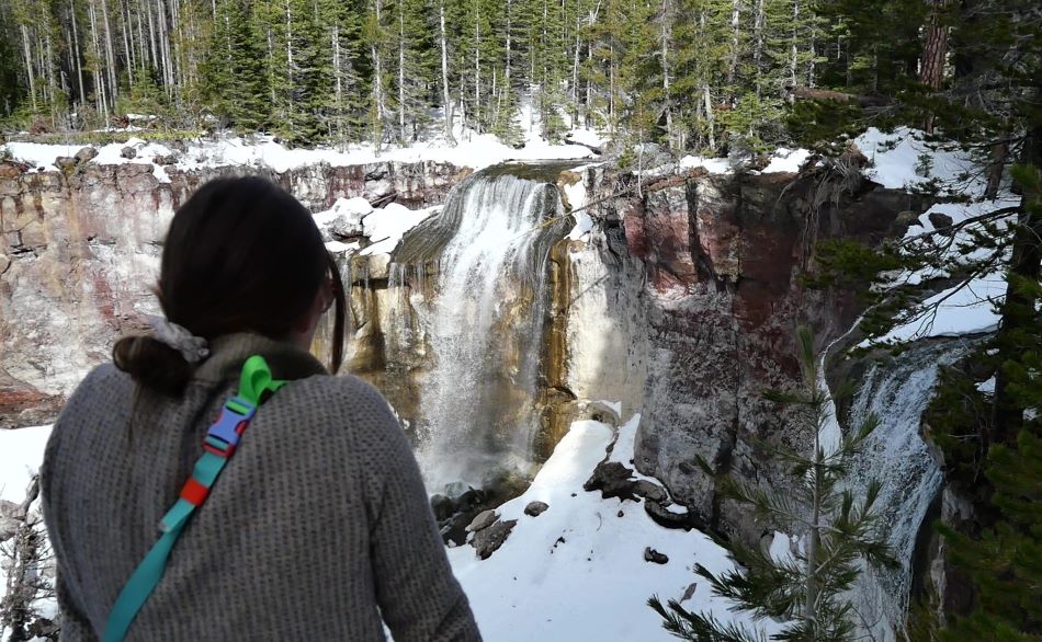 Abby taking in the view of Paulina Falls.