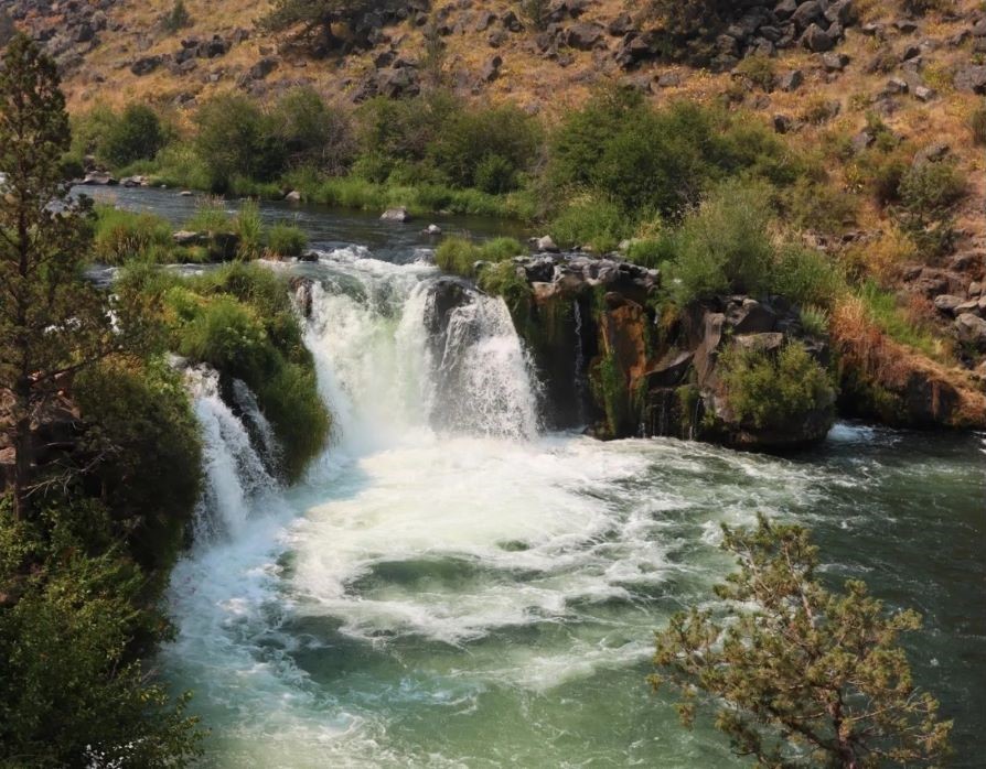 Steelhead Falls on a sunny day.