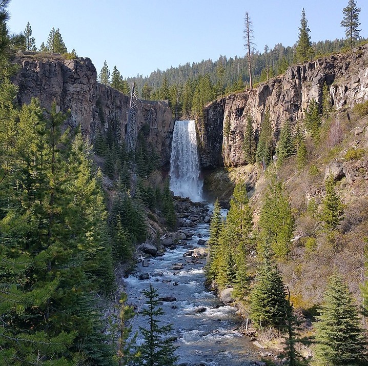 Perhaps the most iconic waterfall near Bend: Tumalo Falls