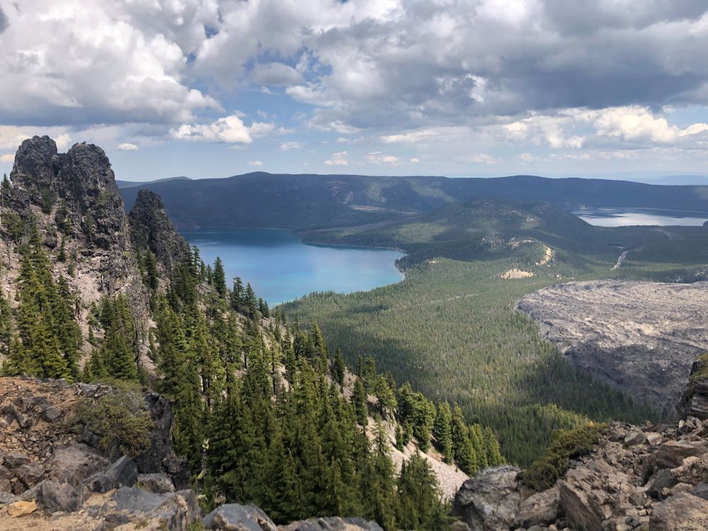 An excellent view of the entire Newberry Caldera from Paulina Peak.