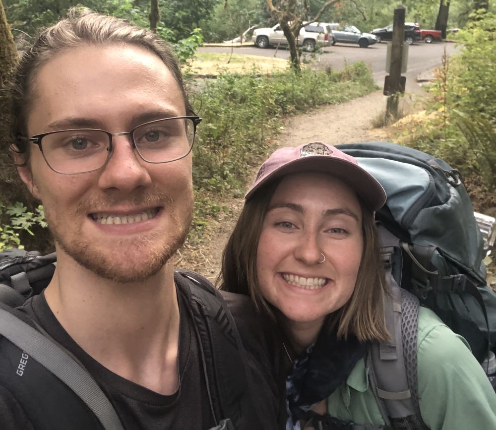 Us setting off at the start of the Eagle Creek Trail.