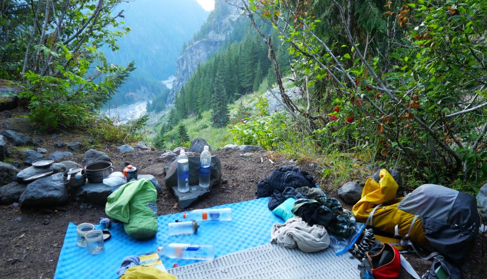 Views from Dick Creek Campground along the Wonderland Trail.