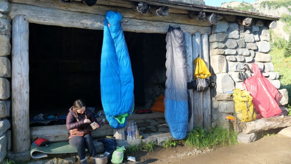 The Indian Bar group site shelter. Some campgrounds have shelters for the group sites.