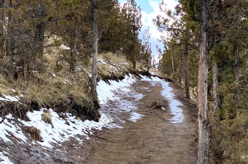 The trail to the top of Pilot Butte.