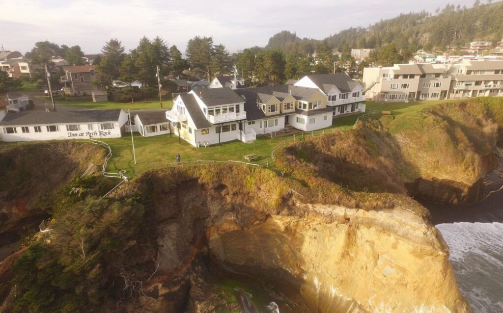 A view of the Inn at Arch Rock.