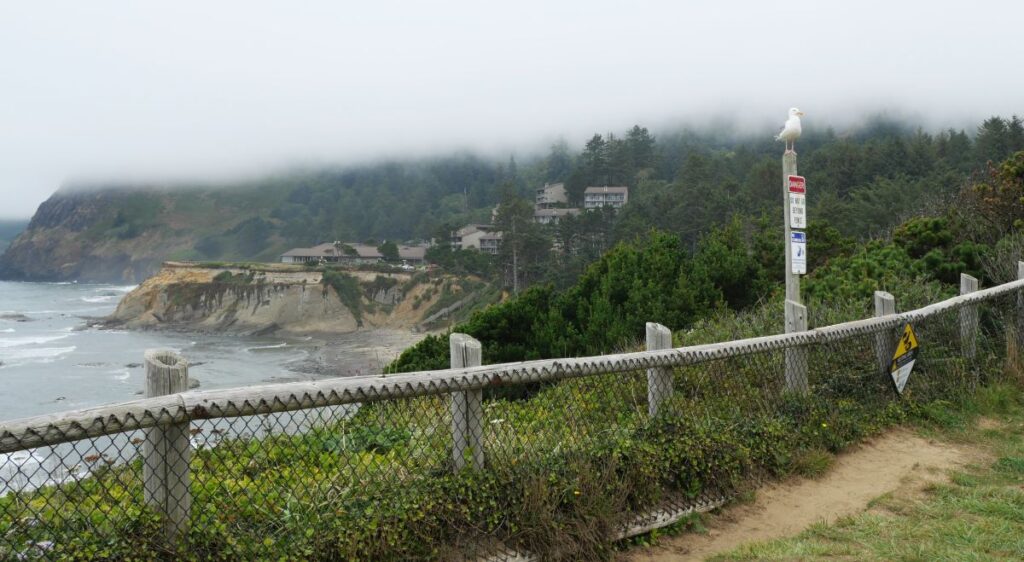 Looking north from Devil's Punchbowl at Otter Rock.