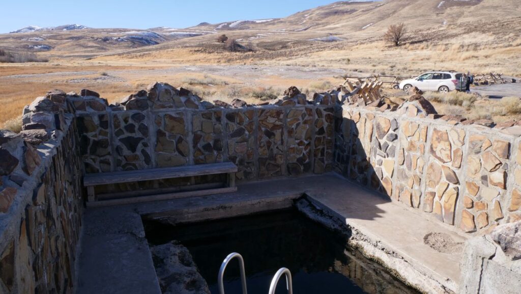 The constructed pool at Hart Mountain Hot Springs.