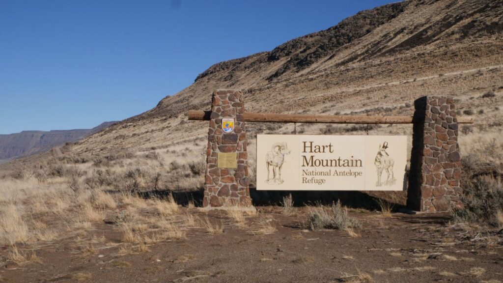 Signage at the Hart Mountain National Antelope Refuge.