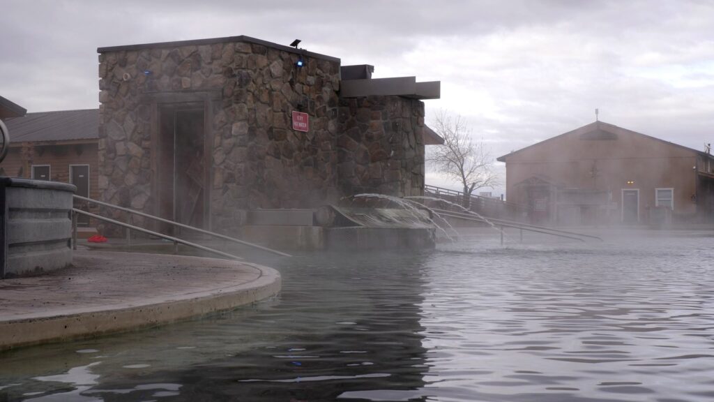The main soaking pond at Crane Hot Springs.